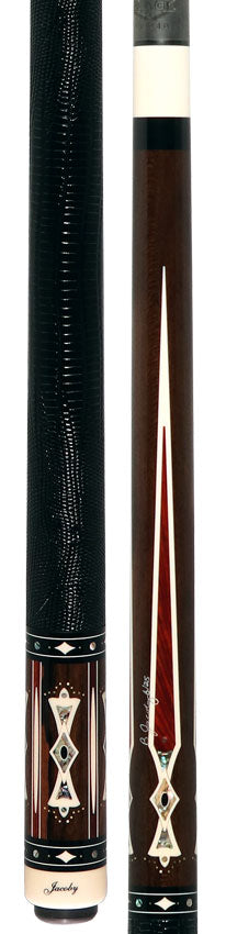 Jacoby HL4 Heritage Collection Pool Cue - Ziricote with Cocobolo Points and Abalone Inlays