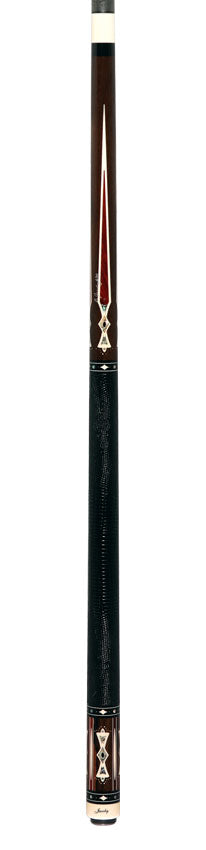 Jacoby HL4 Heritage Collection Pool Cue - Ziricote with Cocobolo Points and Abalone Inlays