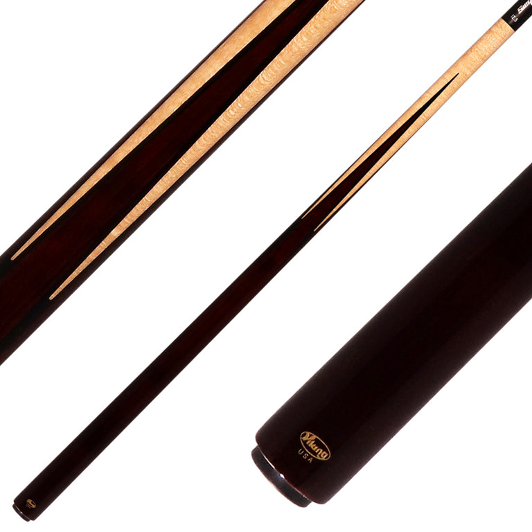 Viking Impero Series Coffee-Stained Maple with 4 Birdseye Maple Inlaid Points Play Cue with 12.5mm Siege Carbon Fiber Shaft