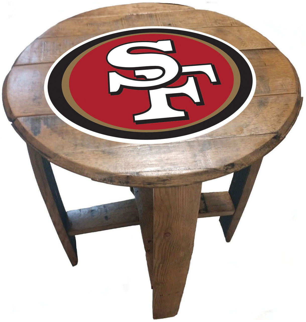 NFL Fan's Choice Oak Barrel Table