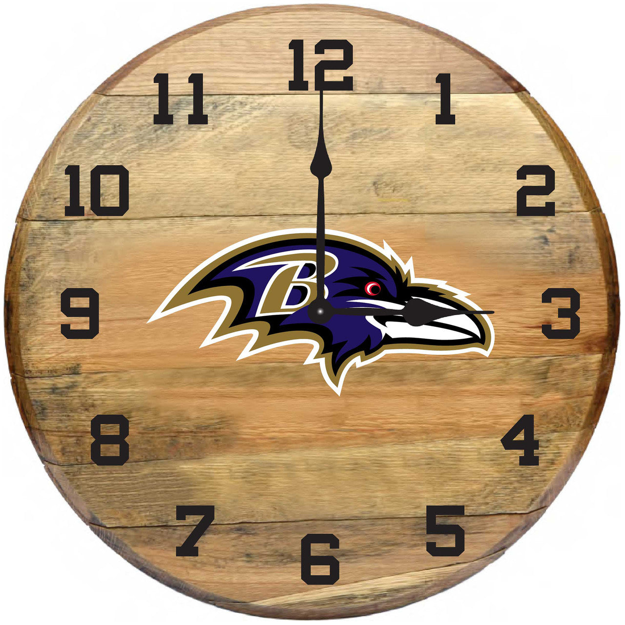 NFL Fan's Choice Oak Barrel Clock