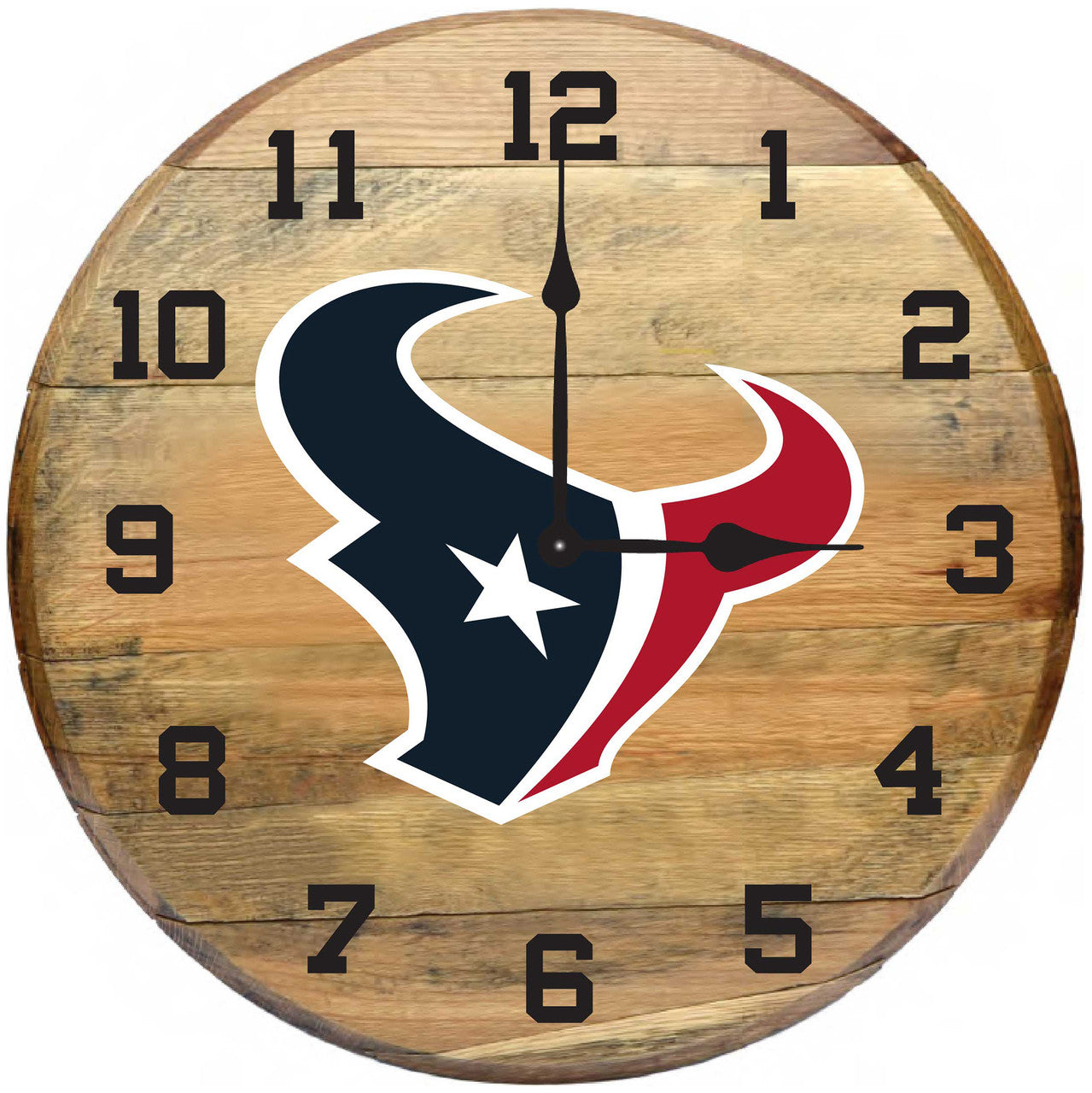 NFL Fan's Choice Oak Barrel Clock
