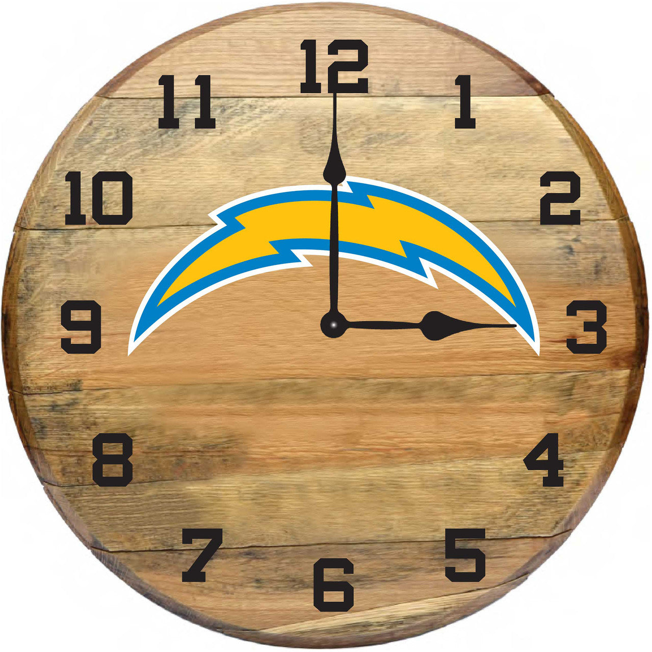 NFL Fan's Choice Oak Barrel Clock
