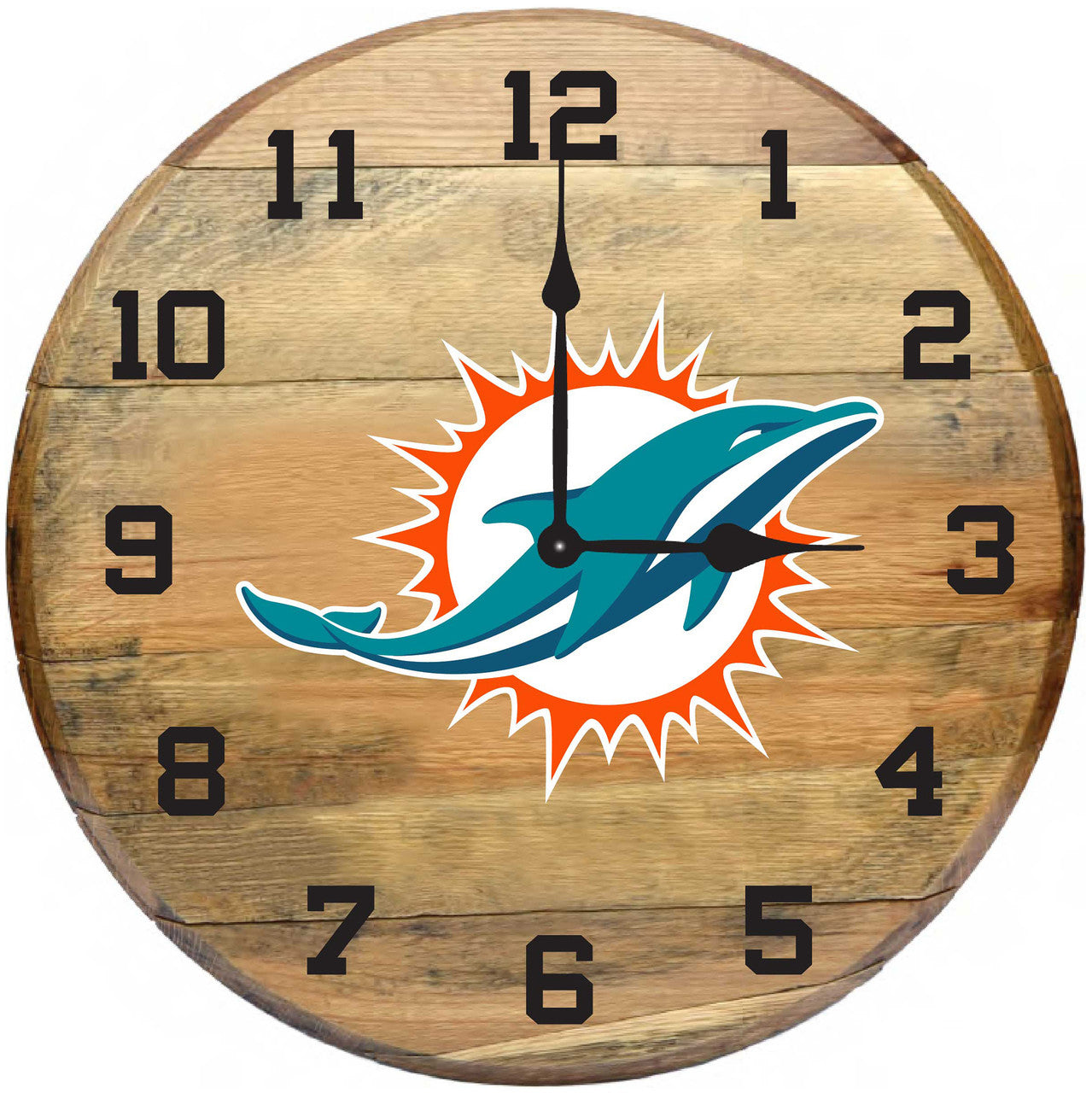 NFL Fan's Choice Oak Barrel Clock