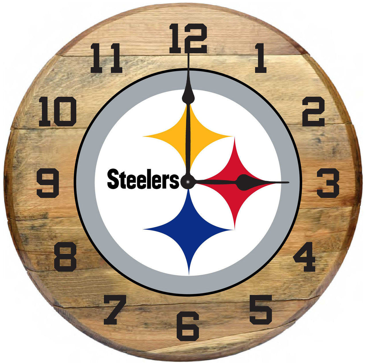 NFL Fan's Choice Oak Barrel Clock