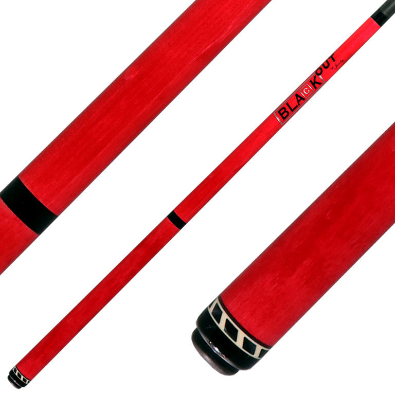 Jacoby BlaCkOut JACBKOUTRD No Wrap Break/Jump Cue - Red