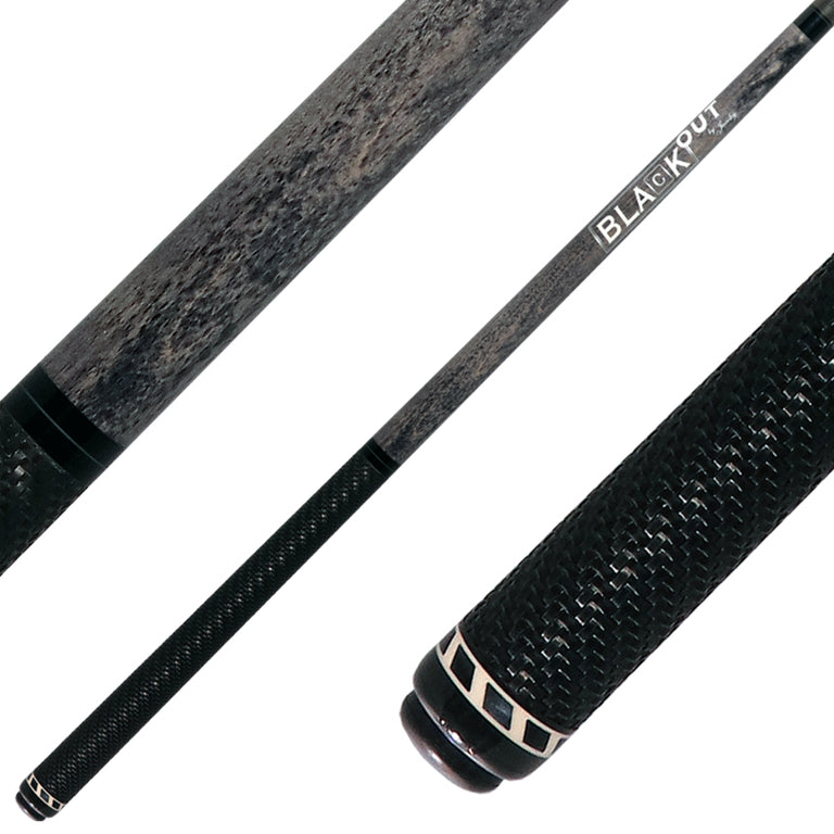 Jacoby BlaCkOut JACBKOUTSGGY Sport Wrap Carbon Fiber Break/Jump Cue - Gray