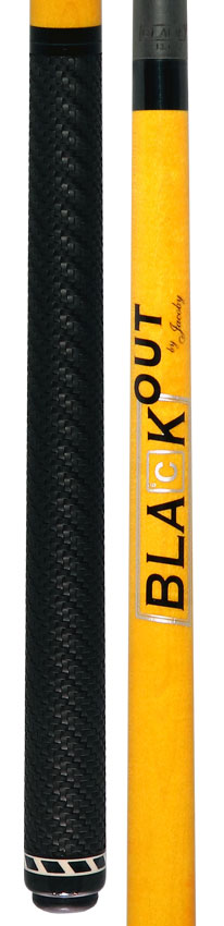 Jacoby BlaCkOut JACBKOUTSGYEL Sport Wrap Carbon Fiber Break/Jump Cue - Yellow