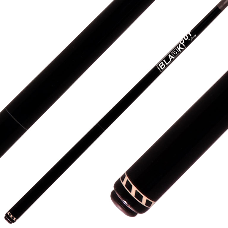 Jacoby BlaCkOut Black No Wrap Carbon Fiber Break/Jump Cue - JACBKOUT