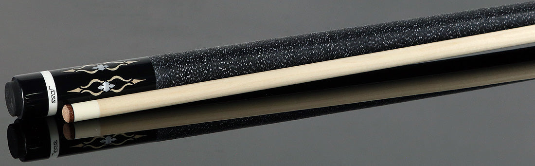 Joss Brown-Stained Curly Maple with Maple Inlays Pool Cue - JC20-154