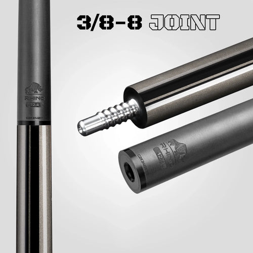 Rhino RCNEB2SWGY Nebula 2 Pool Cue with Sport Wrap - Charcoal Gray 11