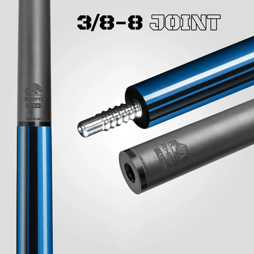 Rhino RCNEB2NWSBL Nebula 2 No Wrap Pool Cue - Sky Blue 7