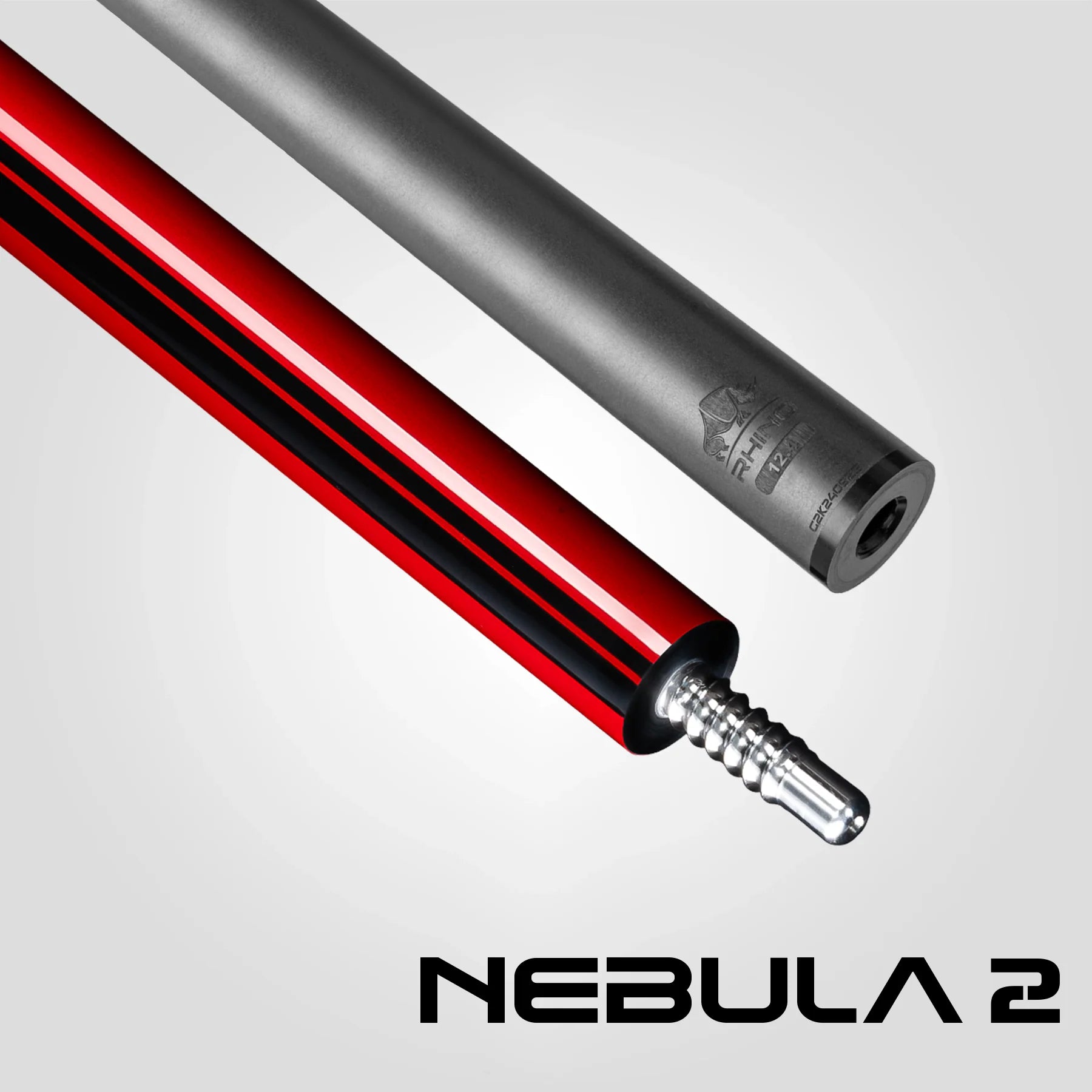 Rhino RCNEB2SWRD Nebula 2 Pool Cue with Sport Wrap - Crimson Red
