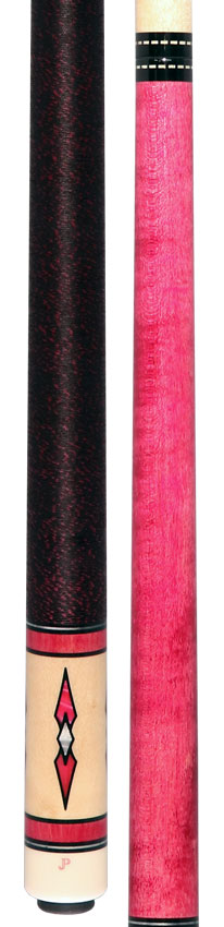 J Pechauer JP04T JP T Series Pool Cue Pink - Stained Maple with Linen Wrap