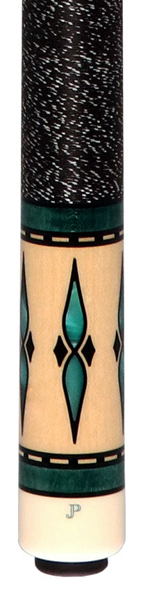 J Pechauer JP06T JP T Series Pool Cue - Teal-Stained Maple with Linen Wrap