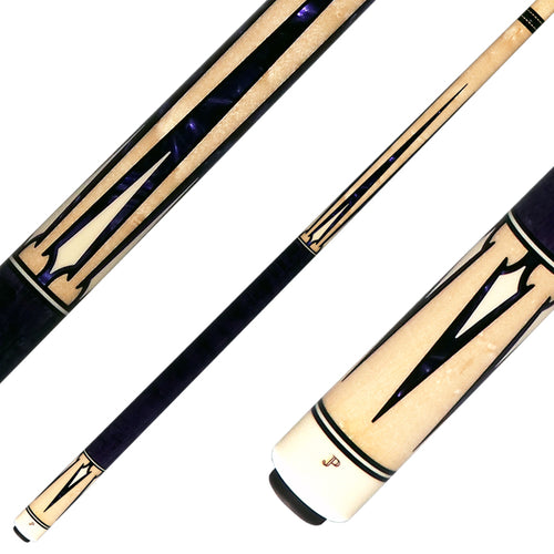 J Pechauer JP14T JP T Series No-Stained Maple with Purple Pearl Points No Wrap Pool Cue 1