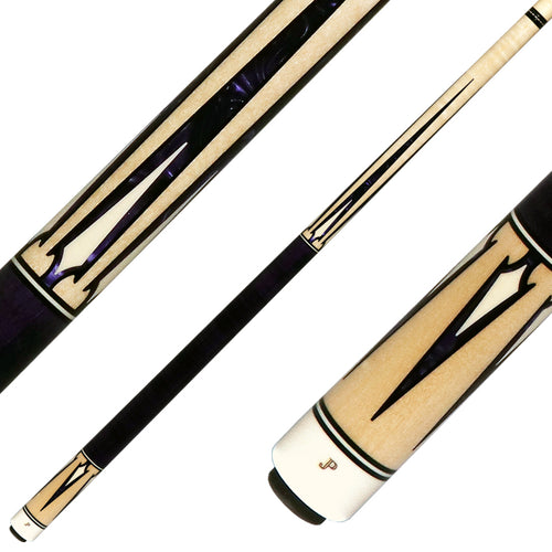 J Pechauer JP14T JP T Series No Wrap Pool Cue - No-Stained Maple with Purple Pearl Points 1
