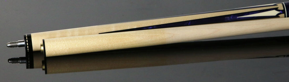 J Pechauer JP14T JP T Series No Wrap Pool Cue - No-Stained Maple with Purple Pearl Points