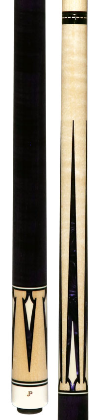 J Pechauer JP14T JP T Series No Wrap Pool Cue - No-Stained Maple with Purple Pearl Points