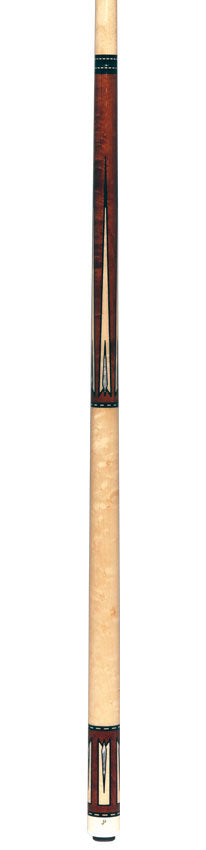 J Pechauer JP16T JP T Series No Wrap Pool Cue - Chestnut-Stained Maple with Sim. Ebony Framed Maple Points 4