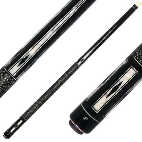 J Pechauer JP22T JP T Series Pool Cue Ebony-Stained Maple with Sim. Ebony and Pearl Framed Points with Linen Wrap 1