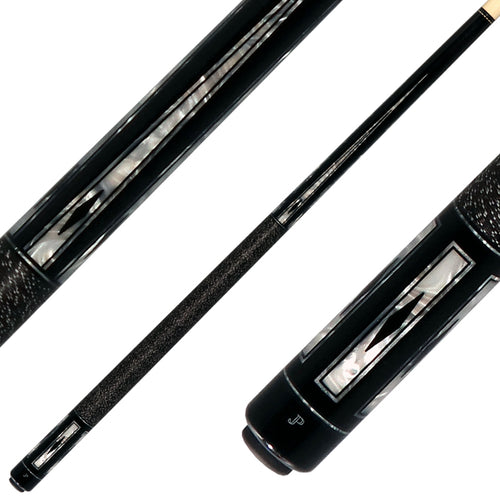J Pechauer JP22T JP T Series Pool Cue Ebony-Stained Maple with Sim. Ebony and Pearl Framed Points with Linen Wrap 1