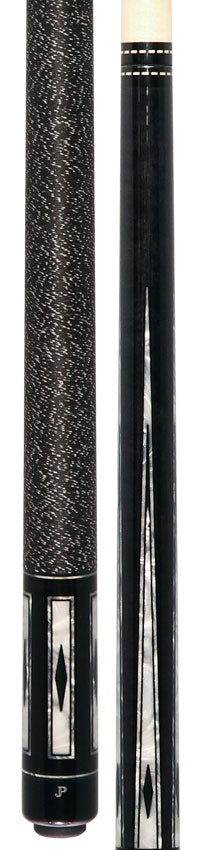 J Pechauer JP22T JP T Series Pool Cue Ebony-Stained Maple with Sim. Ebony and Pearl Framed Points with Linen Wrap