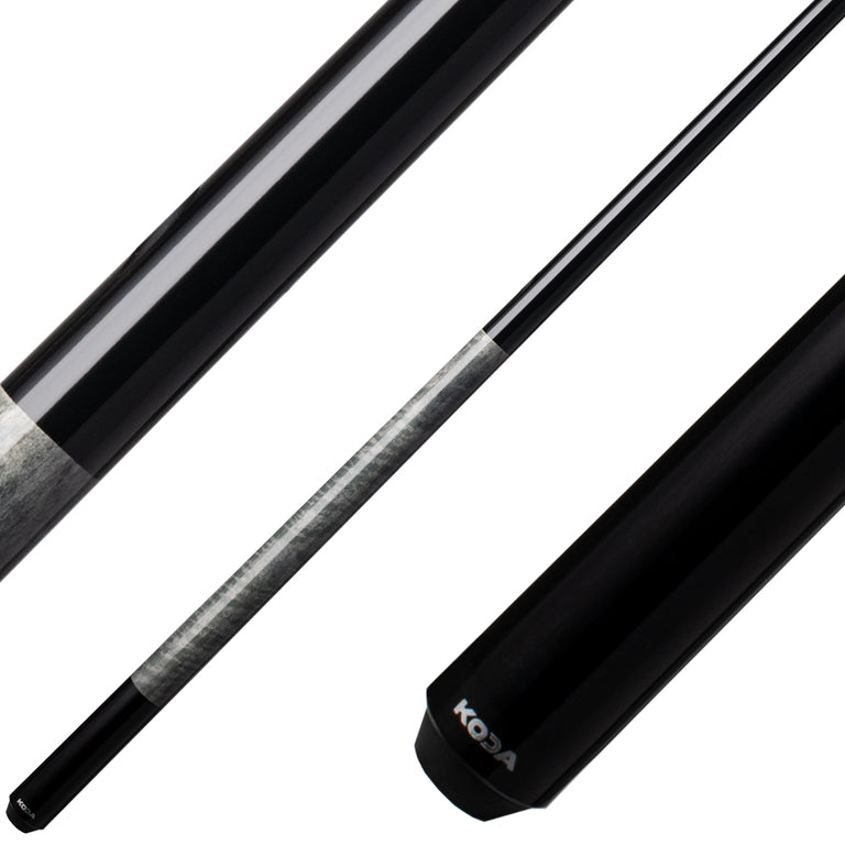 Koda KD23 Pool Cue - Black with Grey Stained Maple