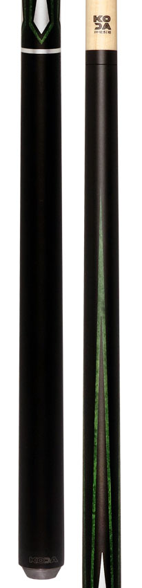 KODA Matte Black with Green and Silver Graphic Pool Cue - KD47GN 5