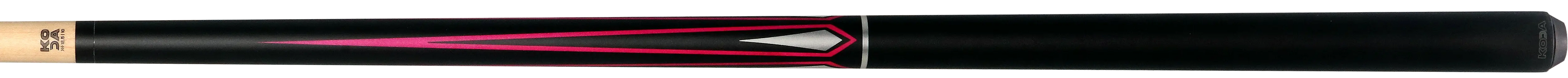 KODA Matte Black with Pink and Silver Graphic Pool Cue - KD47PK