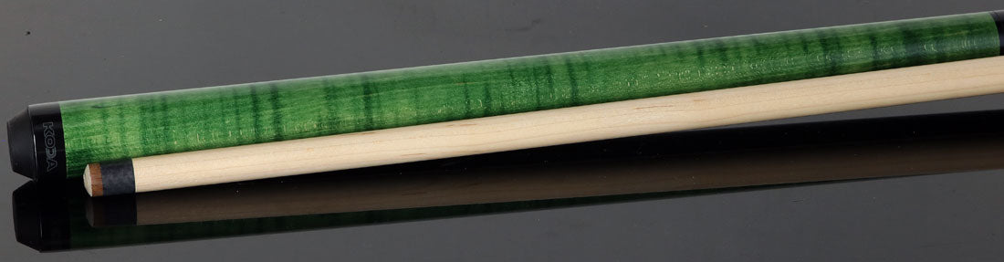 KODA Green Stained Curly Maple Heavy Hitter Break/Jump Cue