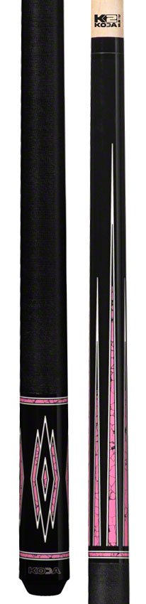 K2 KL140 Pool Cue - Black and Pink Recon Graphic with 12.5mm LD Shaft