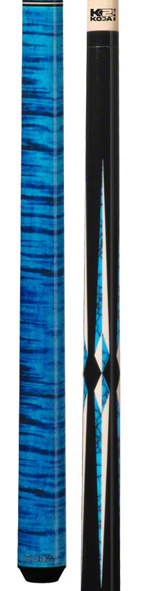 K2 KL141 Pool Cue - 4 Black Points and Blue Recon Graphic with 12.5mm LD Shaft