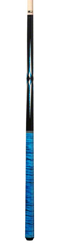 K2 KL141 Pool Cue - 4 Black Points and Blue Recon Graphic with 12.5mm LD Shaft