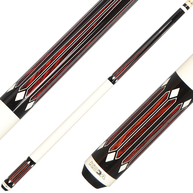 K2 KL161 Play Cue - 6 Point Cocobolo and Black/White Graphic with 11.75mm LD Shaft