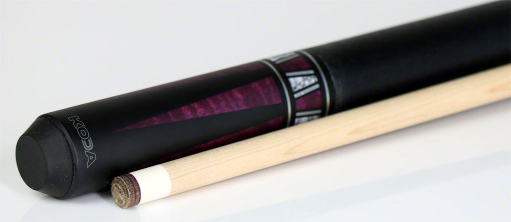 K2 KL170 Pool Cue - 4 Point Matte Black and Purple Graphic with 11.75mm LD Shaft
