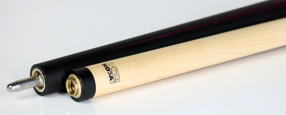 K2 KL170 Pool Cue - 4 Point Matte Black and Purple Graphic with 11.75mm LD Shaft