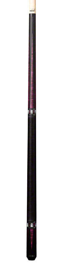 K2 KL170 Pool Cue - 4 Point Matte Black and Purple Graphic with 11.75mm LD Shaft