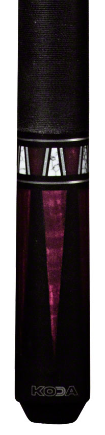 K2 KL170 Pool Cue - 4 Point Matte Black and Purple Graphic with 11.75mm LD Shaft 2