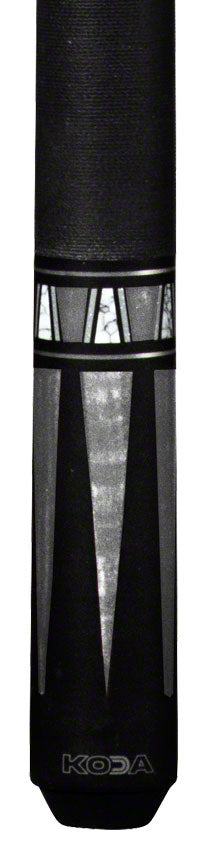 K2 KL171 Pool Cue - 4 Point Matte Black and Grey Graphic with 11.75mm LD Shaft