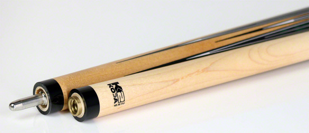K2 KL180 Pool Cue - 8 Point Natural/Green/Black Graphic with 12.50mm LD Shaft