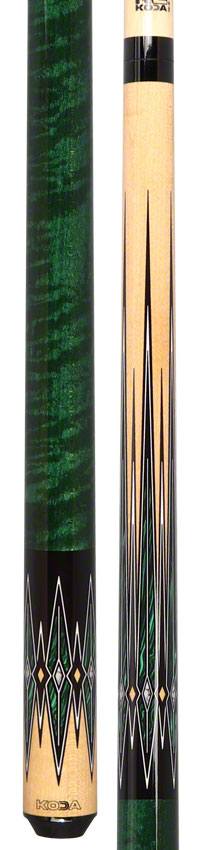 K2 KL180 Pool Cue - 8 Point Natural/Green/Black Graphic with 12.50mm LD Shaft 5