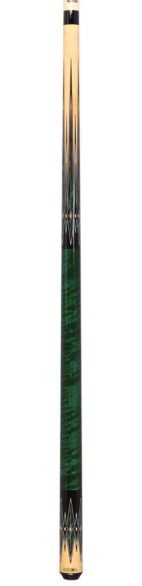 K2 KL180 Pool Cue - 8 Point Natural/Green/Black Graphic with 12.50mm LD Shaft