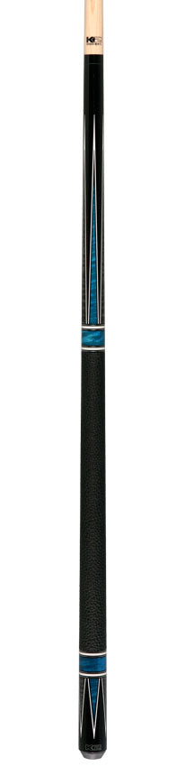 K2 Pool Cue - Black/Grey/Blue 4 Point Graphic with 12.50mm LD Shaft