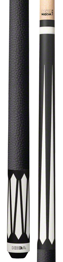 K2 KL191 Pool Cue - 6 Point Black and White Graphic with 11.75mm LD Shaft