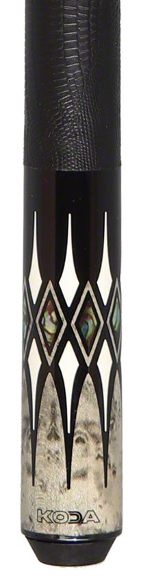K2 KL192 Pool Cue - Grey/Black/Abalone Graphic with 11.75mm LD Shaft