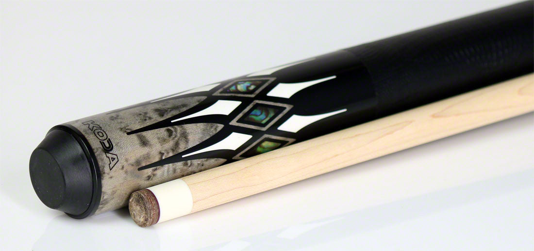 K2 KL192 Pool Cue - Grey/Black/Abalone Graphic with 11.75mm LD Shaft