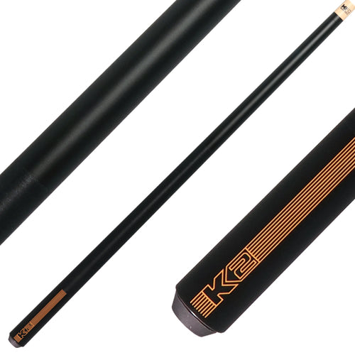 K2 KLB12 Black/Yellow Sport Pool Cue with 12.50mm LD Shaft 1
