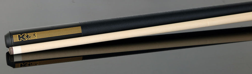 K2 KLB12 Black/Yellow Sport Pool Cue with 12.50mm LD Shaft