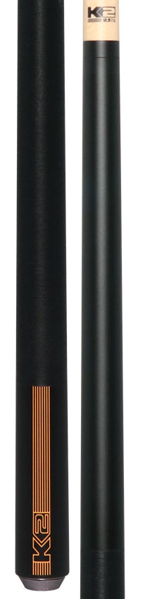 K2 KLB12 Black/Yellow Sport Pool Cue with 12.50mm LD Shaft